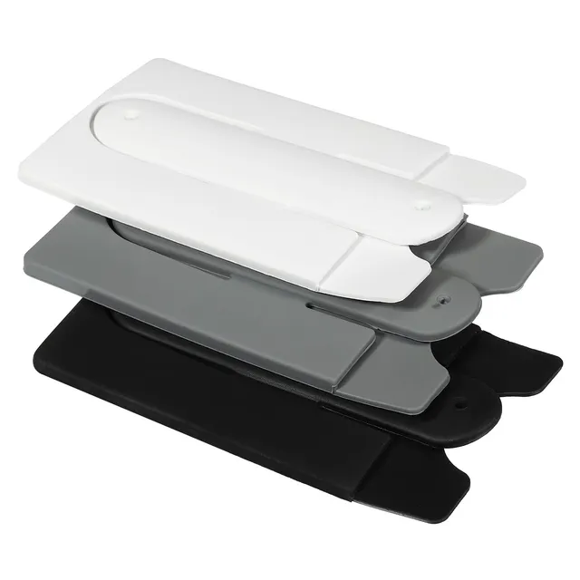 Sourcing Map Porte-Carte Téléphone Silicone 3 Pièces Noir/Blanc/Gris