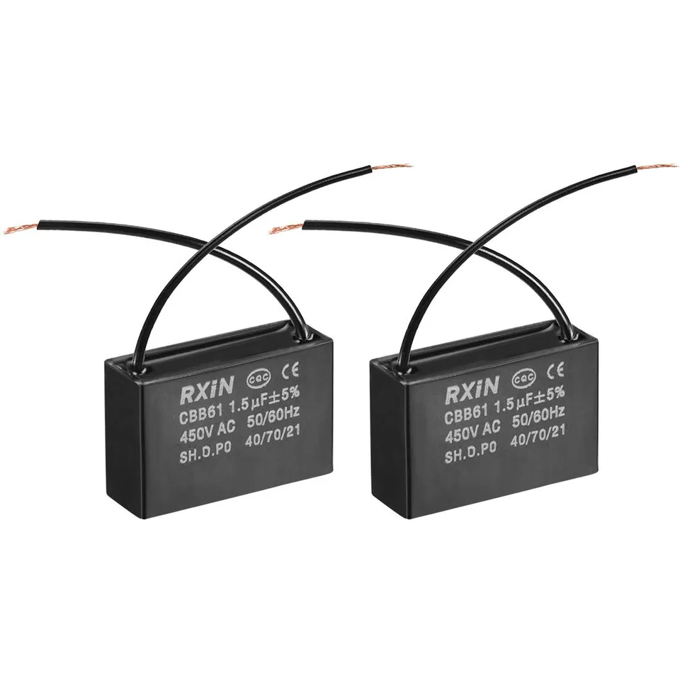sourcing map Industrial condensateur CBB61 1.5uF 450V lot 2