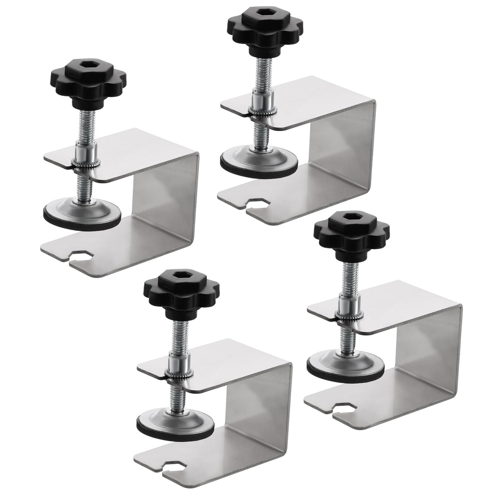 sourcing map Home & Garden serre-joint tiroir noir lot de 4 acier