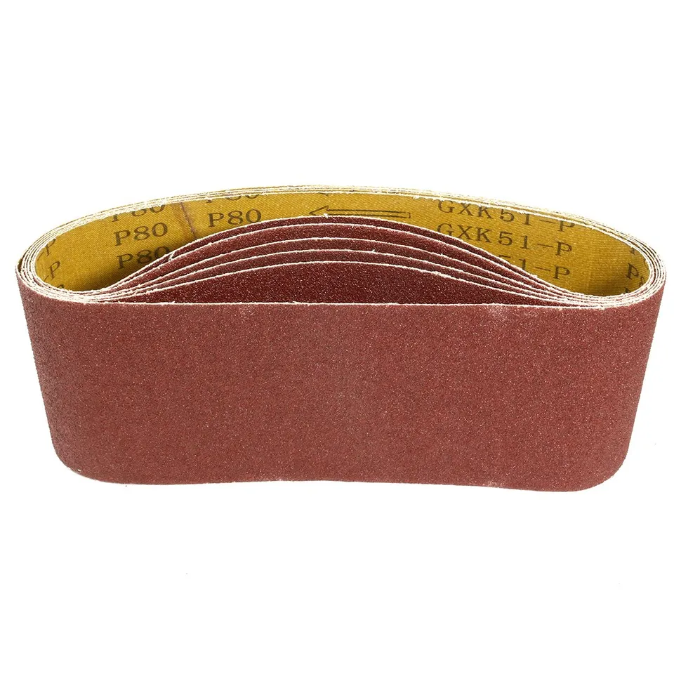 sourcingmap bande abrasive 4x24 80 grains lot 6 oxyde aluminium