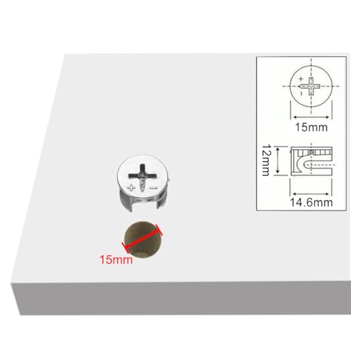 sourcingmap Industrial Ecrou Came Meuble 15x12mm Lot 10
