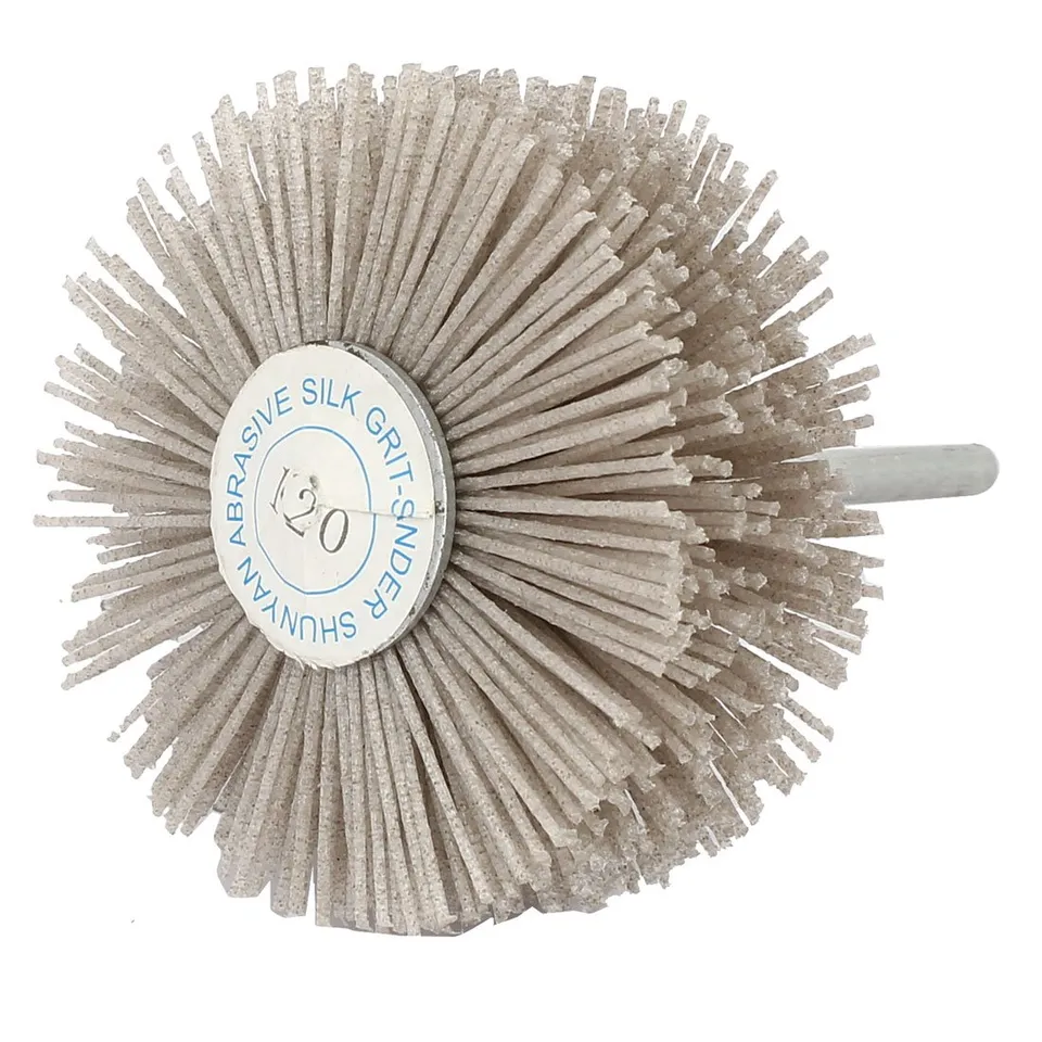 sourcing map Industrial roue nylon abrasif 6mm grain 120