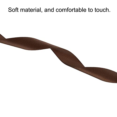sourcing map ruban satin café 20mm 91,4m double face