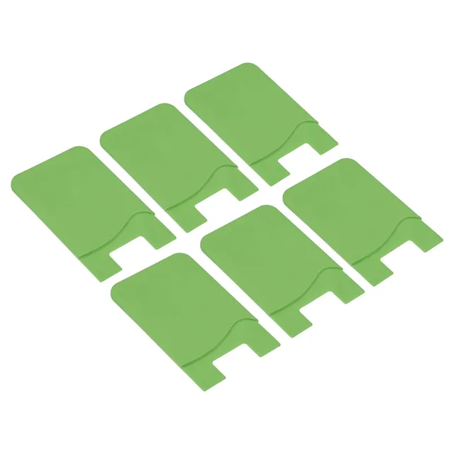 sourcing map Porte-carte adhésif téléphone silicone vert x6