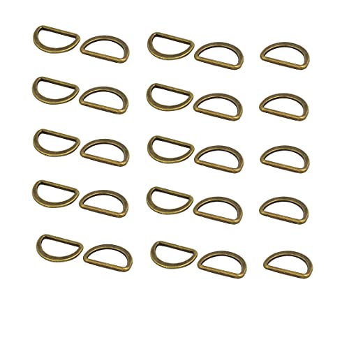 Sourcing Map Home & Garden anneau soudé bronze zinc 20mm lot 25