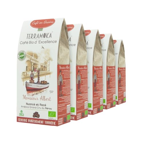 Terramoka Monsieur Albert café en grains bio Pérou 1 kg