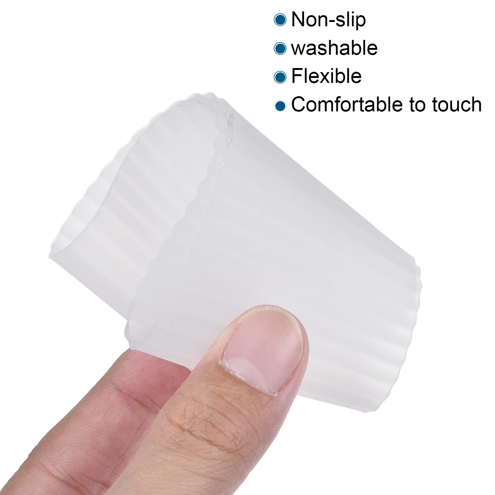 sourcingmap Housse Tasse Silicone Translucide Lot 2 Antichoc