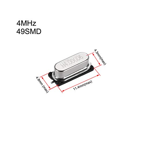 sourcing map Oscillateur Quartz 4MHz 5Pcs CMS 49SMD