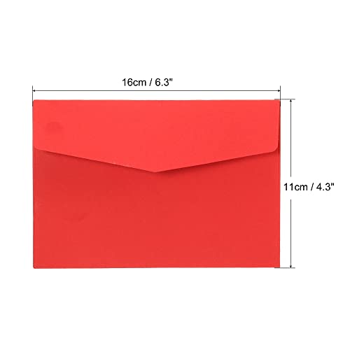 sourcing map Enveloppe Rouge 11x16cm Lot 10 Cartes
