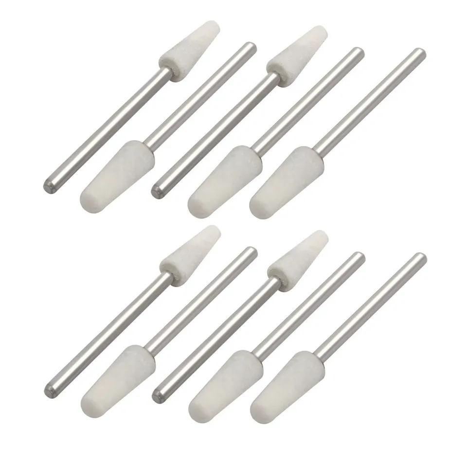 SOURCINGMAP Pointe à meuler corindon blanc 10pcs tête 5 mm