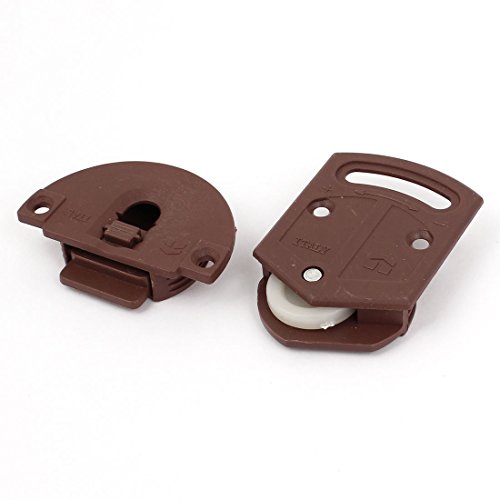 Sourcing Map Home & Garden roulette porte coulissante marron 1pc