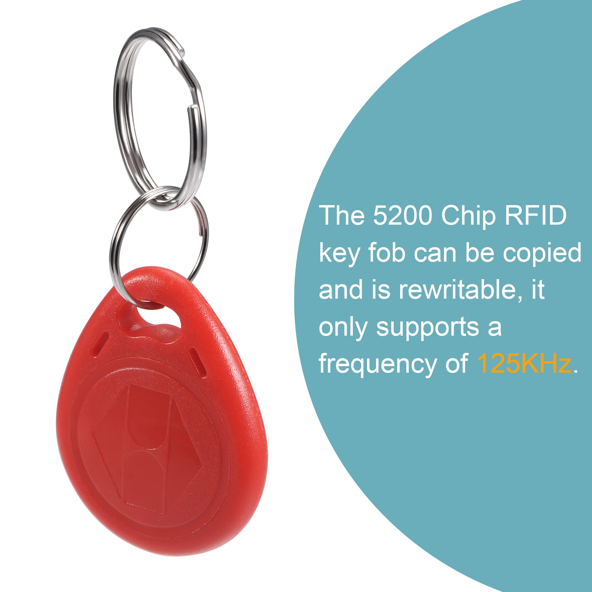 sourcingmap badge RFID 125KHz réinscriptible rouge lot de 10