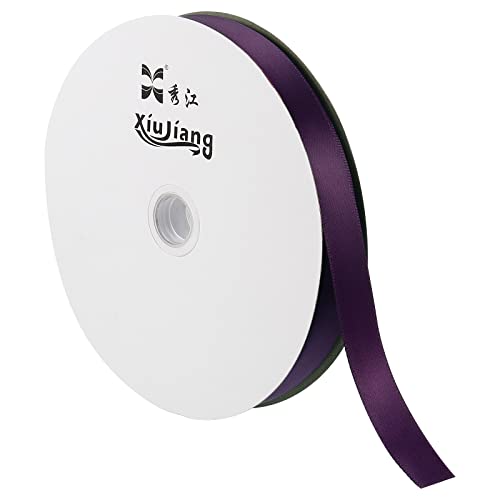 Sourcingmap Ruban Satin 20mm x 91,4m Violet Foncé Polyester