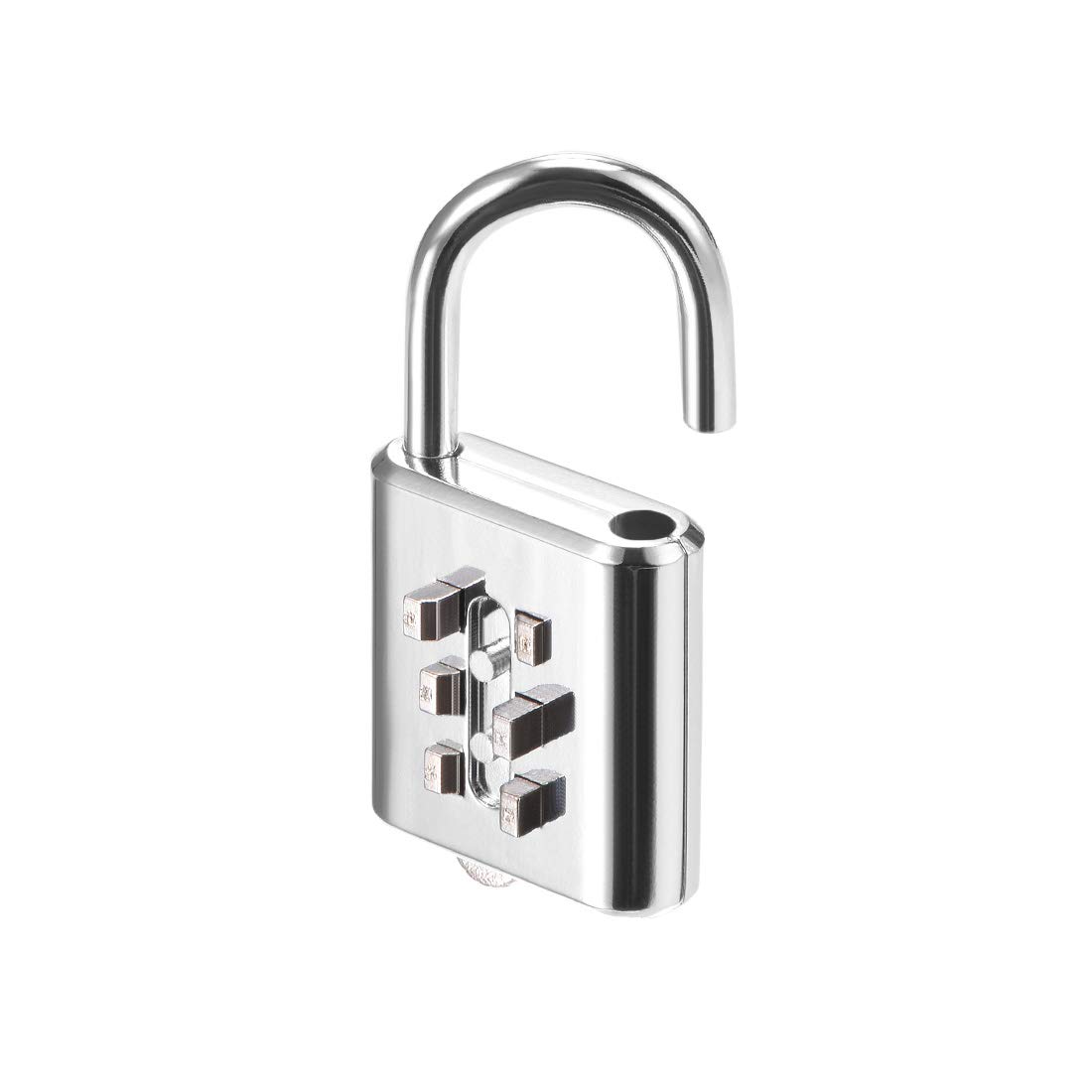 Sourcing Map Cadenas à code 3 chiffres argent anse 4mm