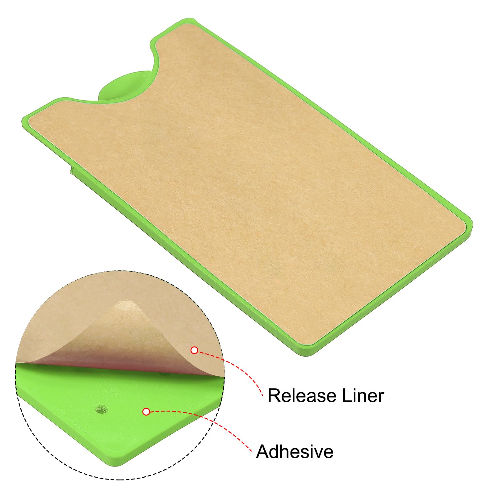 sourcing map Electronics porte-cartes adhésif vert lot 3 silicone trou