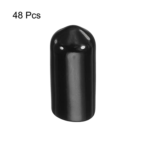 sourcing map Bouchon verseur noir 7 mm PVC lot de 48 bar