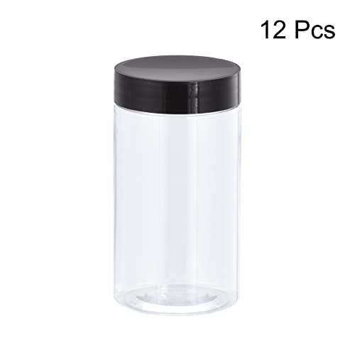 SOURCINGMAP pots ronds plastique 250ml lot 12 hermétiques