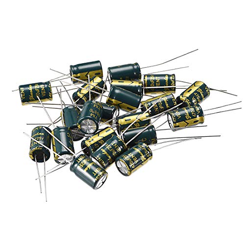 Sourcingmap Condensateur 470uF 25V Faible ESR 20 Pièces 8x12mm