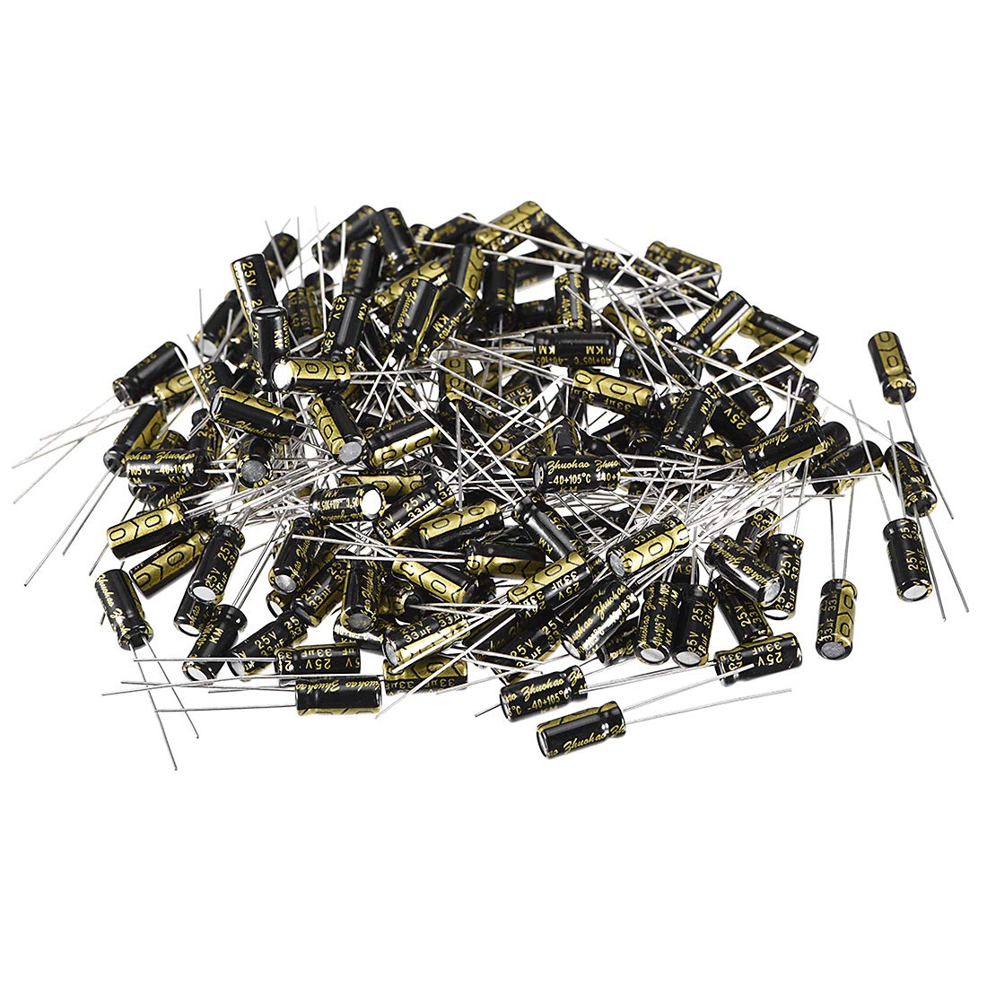 Sourcingmap 33uF 25V condensateur électrolytique 150 pcs 5x11mm