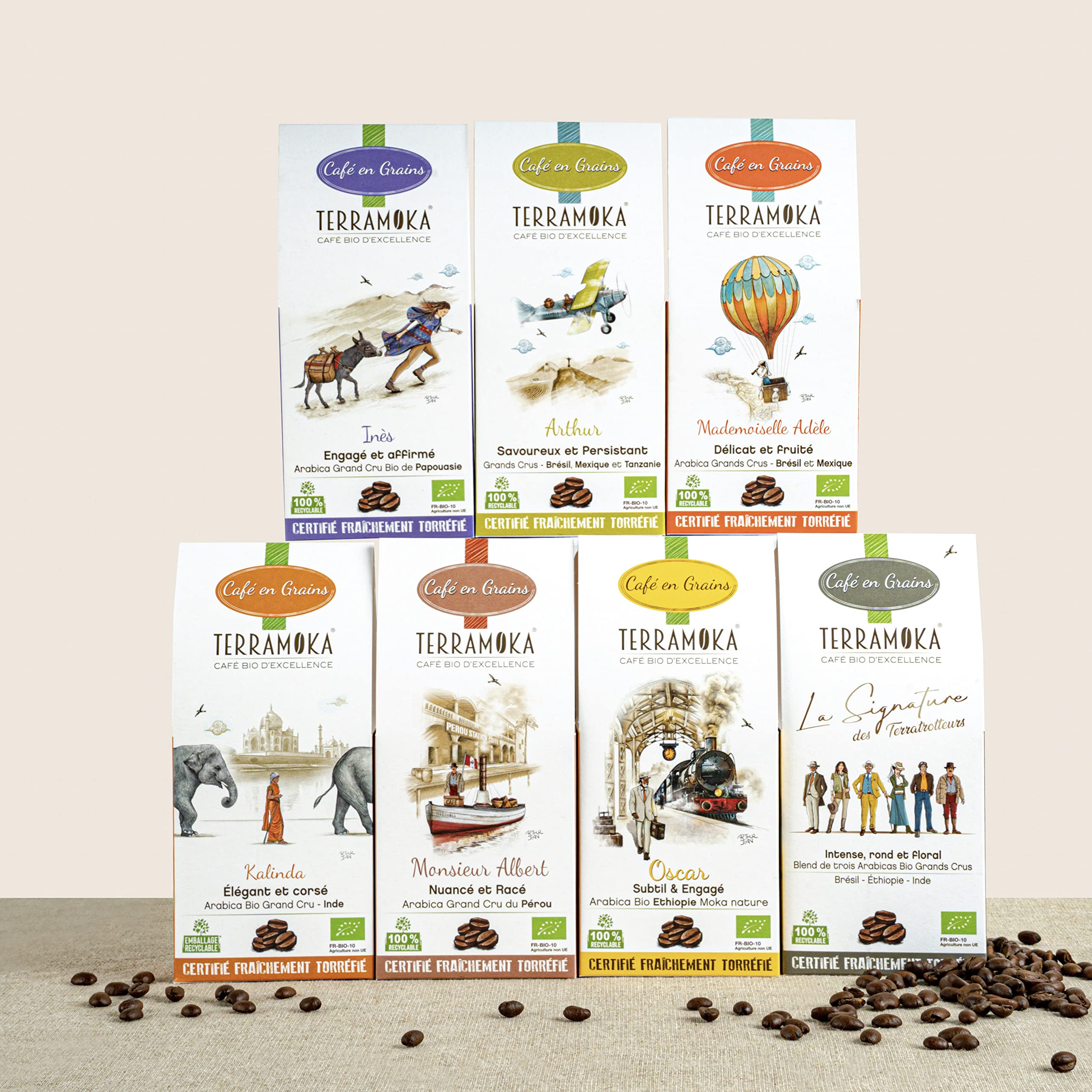 Terramoka Le jeune Arthur café en grains bio 1,4 kg arabica