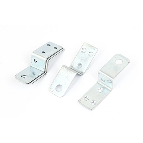 sourcingmap Équerre Z métal argent 70mm lot 5
