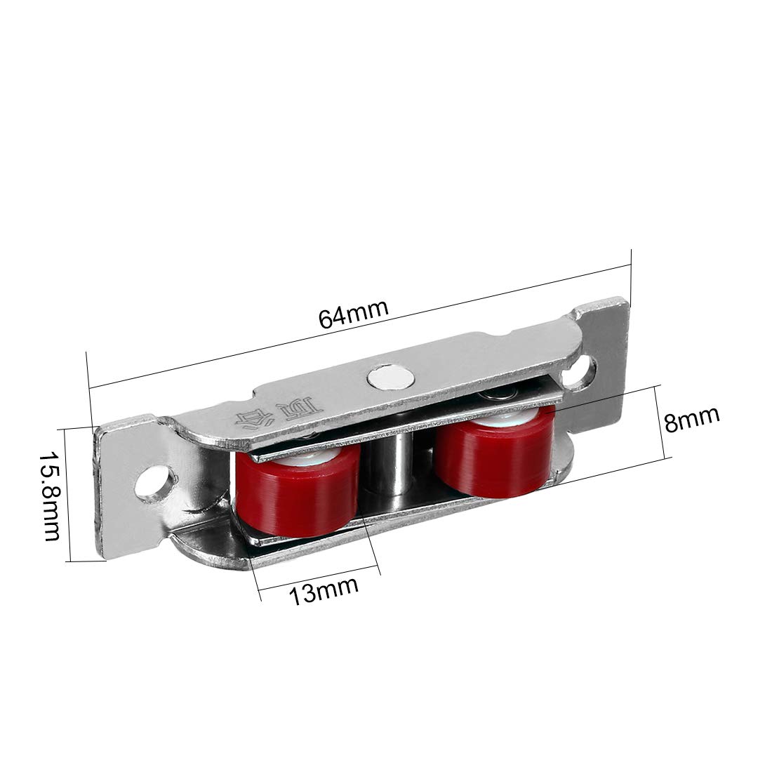 Sourcing Map Roulette Porte Coulissante 15,8mm Lot de 4