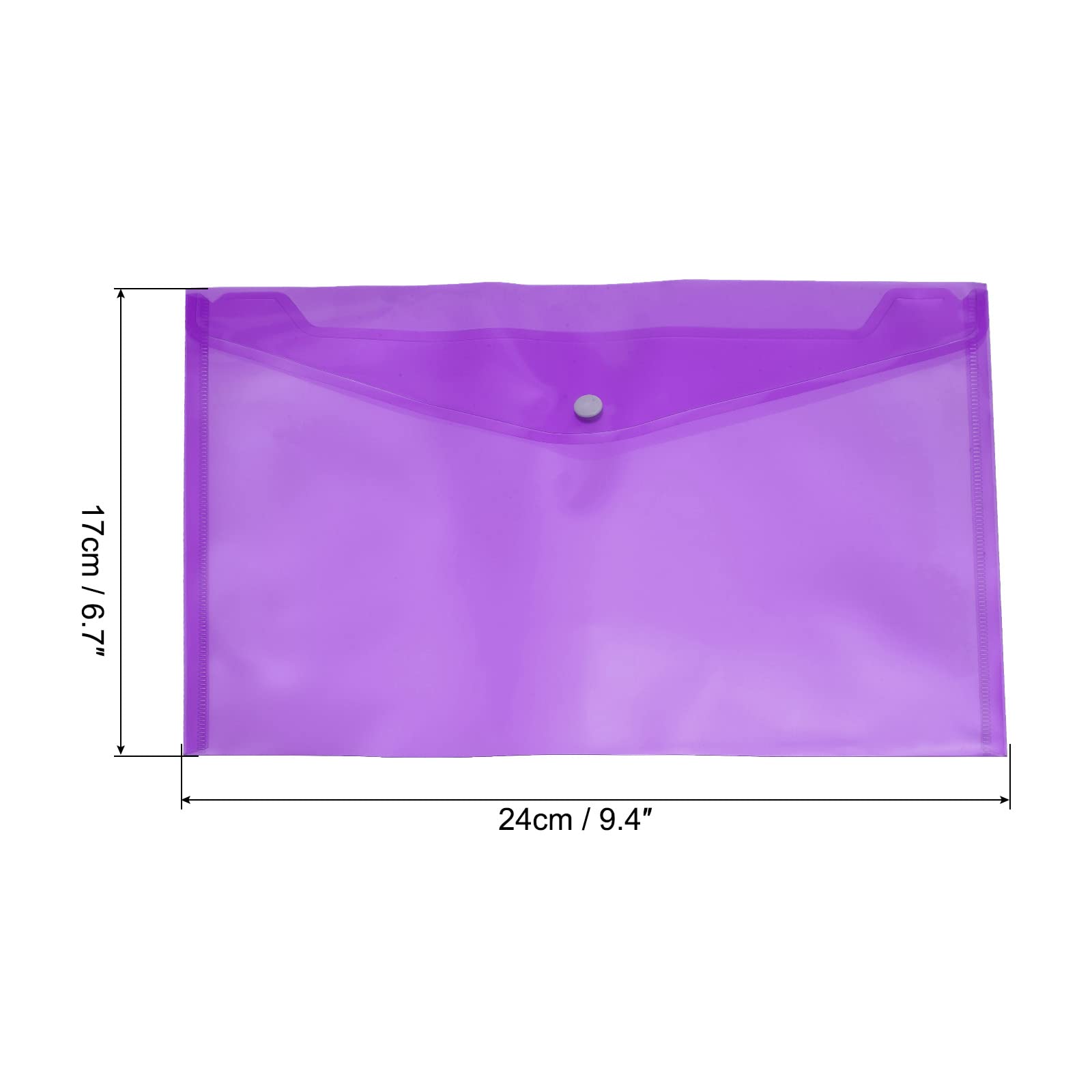 sourcing map A5 pochette à bouton violette lot de 12