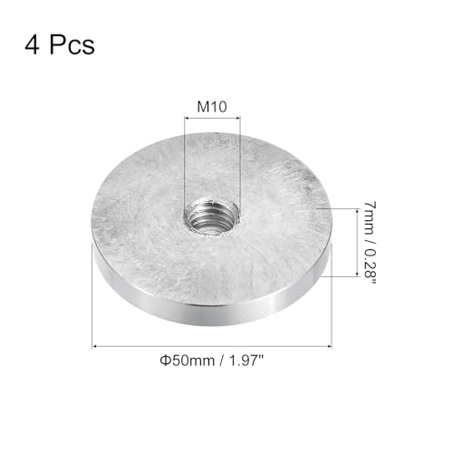 Sourcing Map Industrial disque aluminium 50mm M10 lot 4