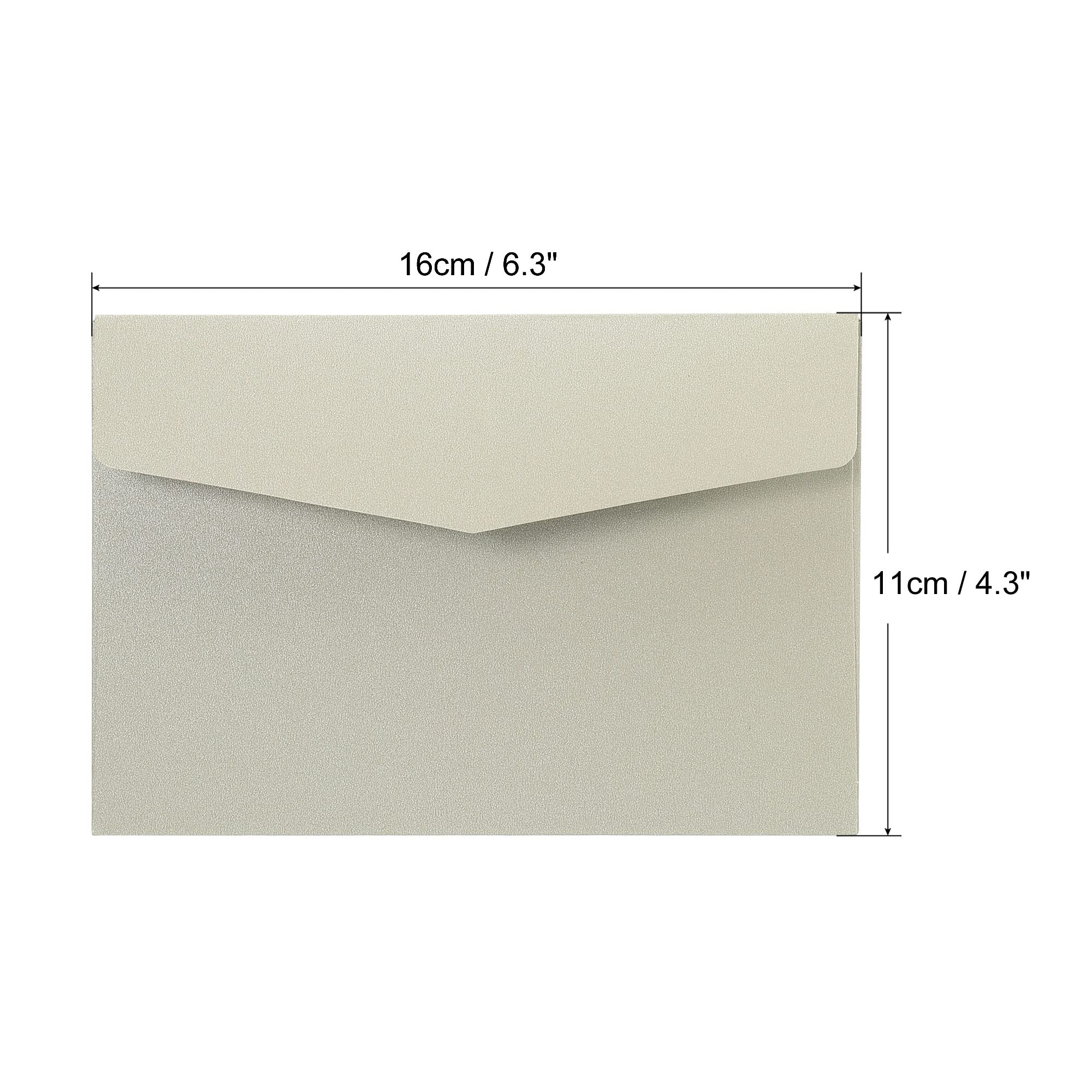 sourcing map Enveloppe 11x16 cm Argent Lot 10 Invitation