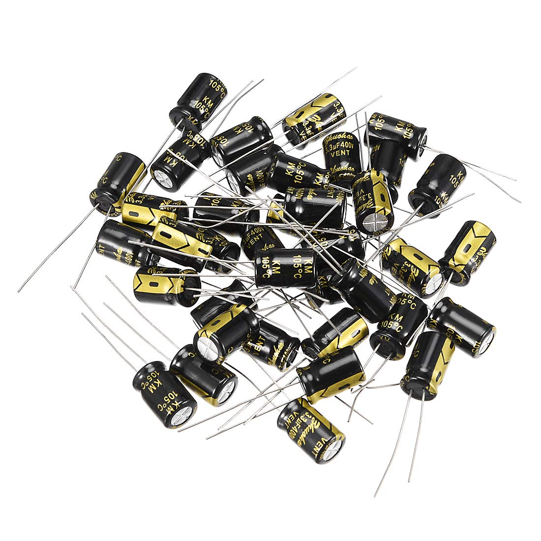 sourcing map 3.3uF 400V condensateur électrolytique 8x12mm lot 50
