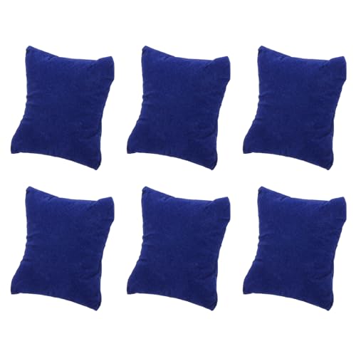 Sourcing Map Lot 6 coussins montre flanelle bleu 85mm