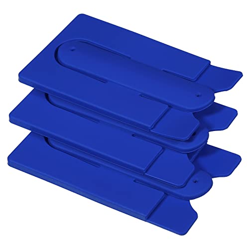 Sourcing Map Porte-Carte Téléphone Silicone 3 Pièces Bleu Foncé