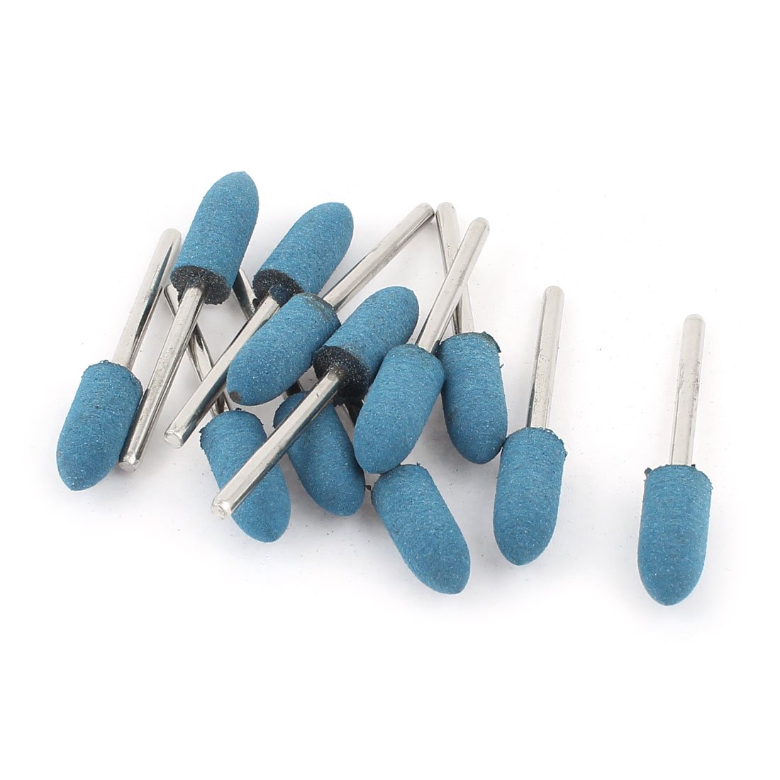 sourcingmap Industrial Meule sur Tige Caoutchouc Bleu 12 pcs
