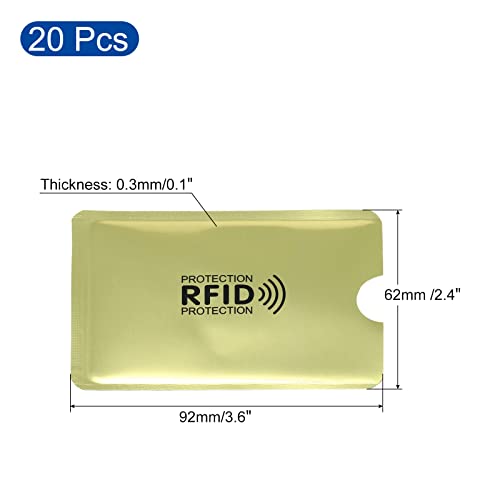 sourcing map Étui carte RFID jaune lot de 20