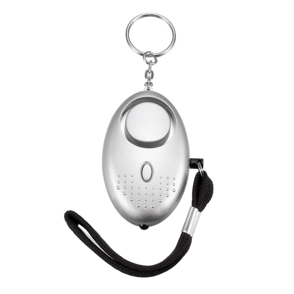 Sourcing Map Electronics alarme personnelle 130dB argenté 3 pcs