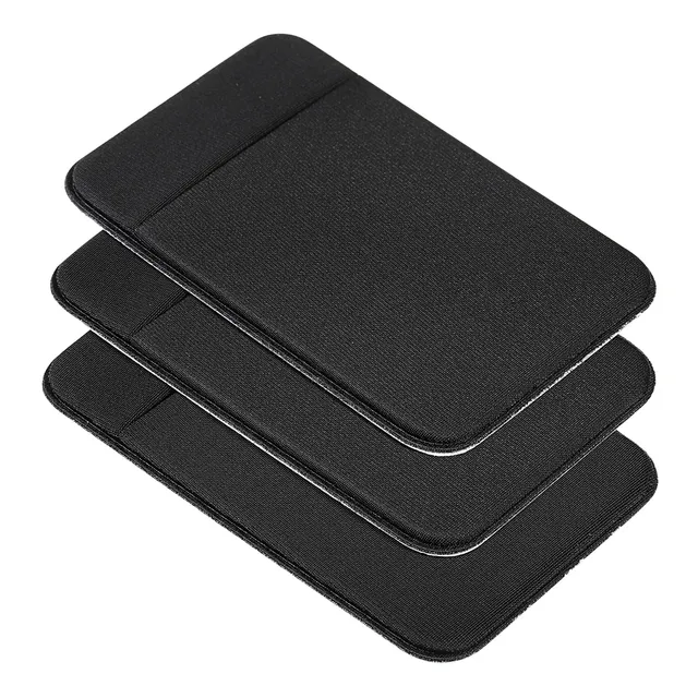 Sourcing Map Electronics porte-carte téléphone noir lot 3 spandex
