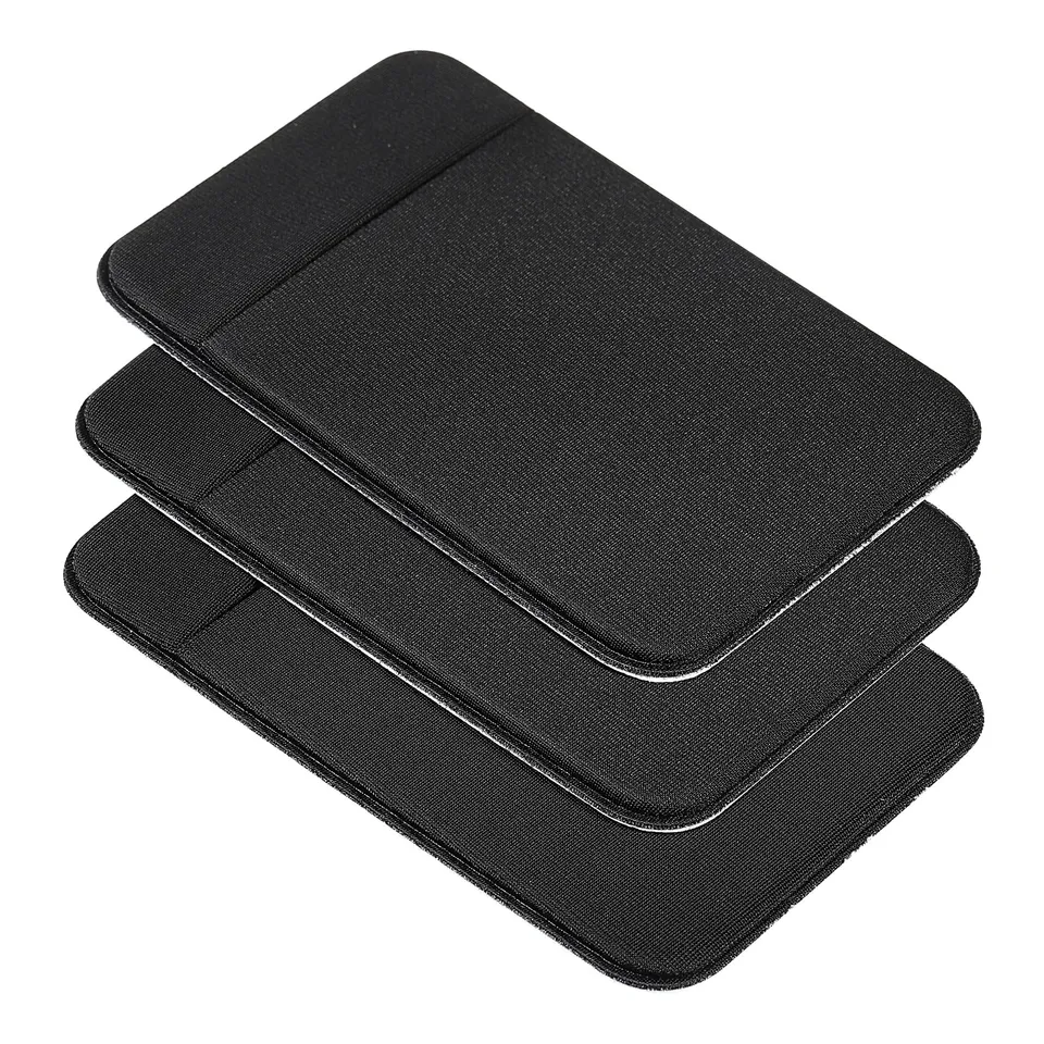 Sourcing Map Electronics porte-carte téléphone noir lot 3 spandex
