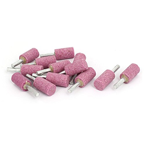sourcing map meules tige 6mm cylindre 16x30mm rose 12pcs