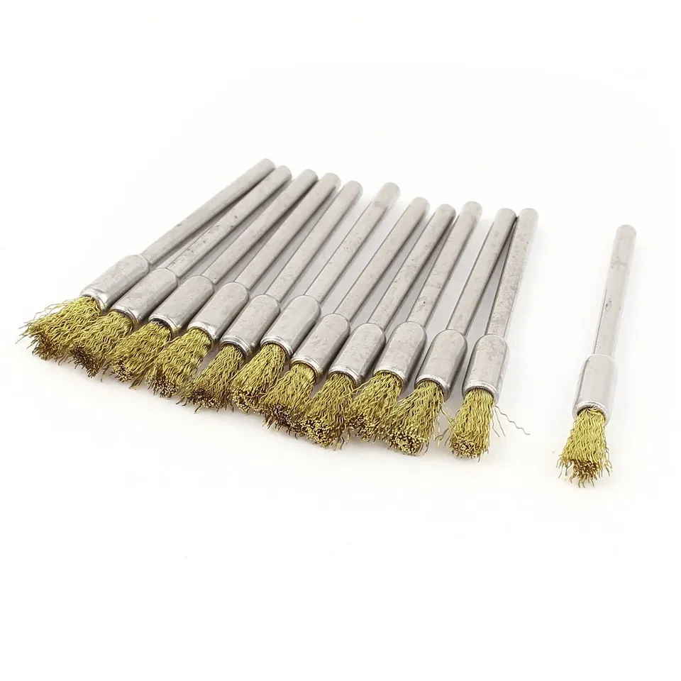 Sourcingmap Brosse pinceau laiton 5mm tige 3mm lot 12