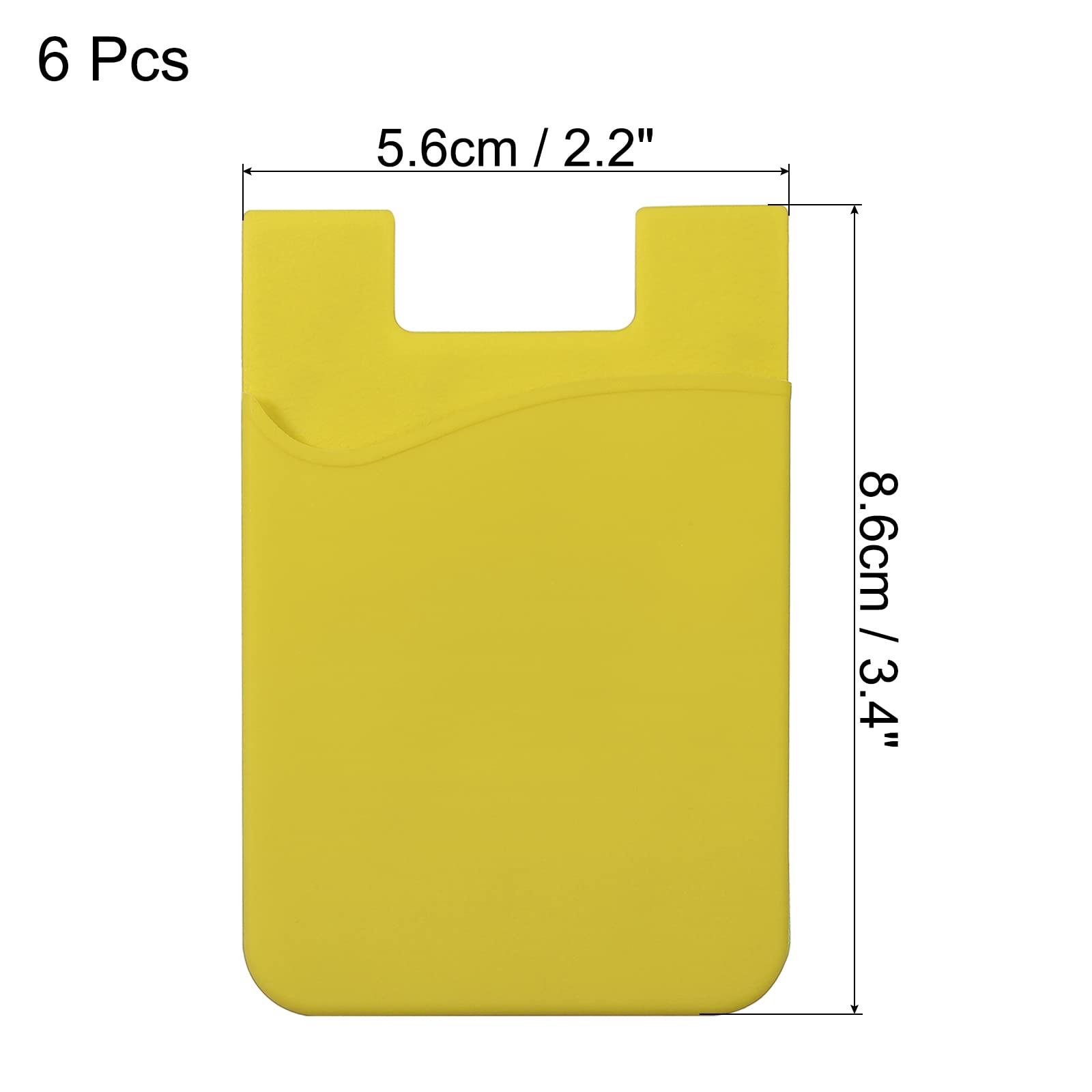 Sourcingmap Electronics porte-carte silicone jaune x6