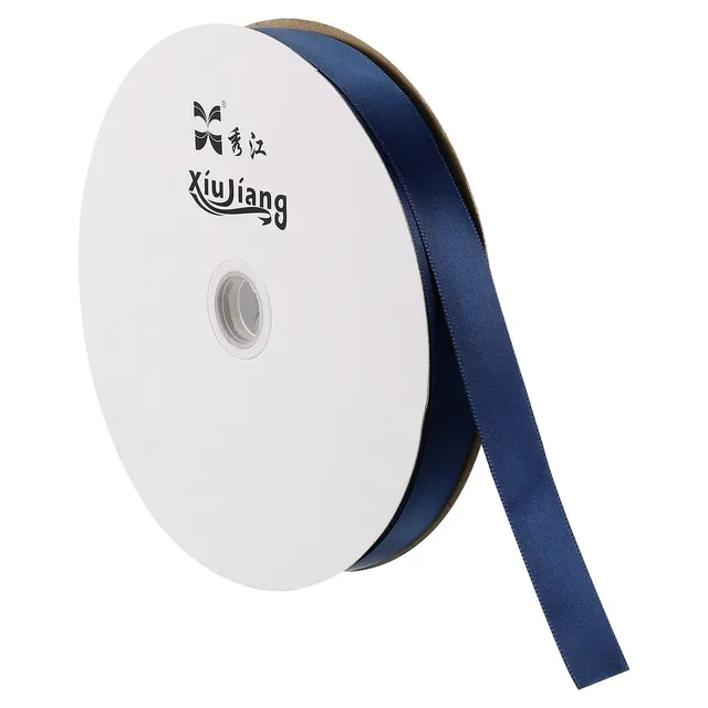 Sourcing Map Ruban Satin Bleu Marine 20 mm x 91,4 m Rouleau