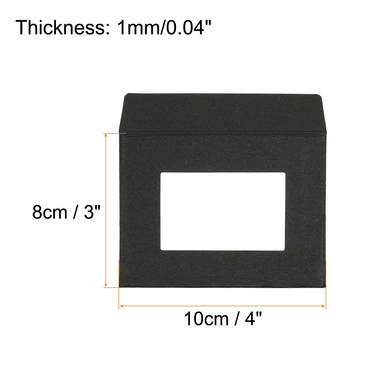 sourcingmap 4 pouces enveloppe à fenêtre noire lot 10 double face