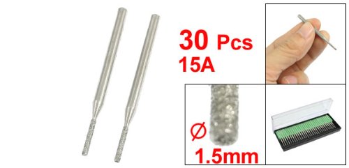 Sourcingmap 30 fraises diamant 1,5 mm cylindriques