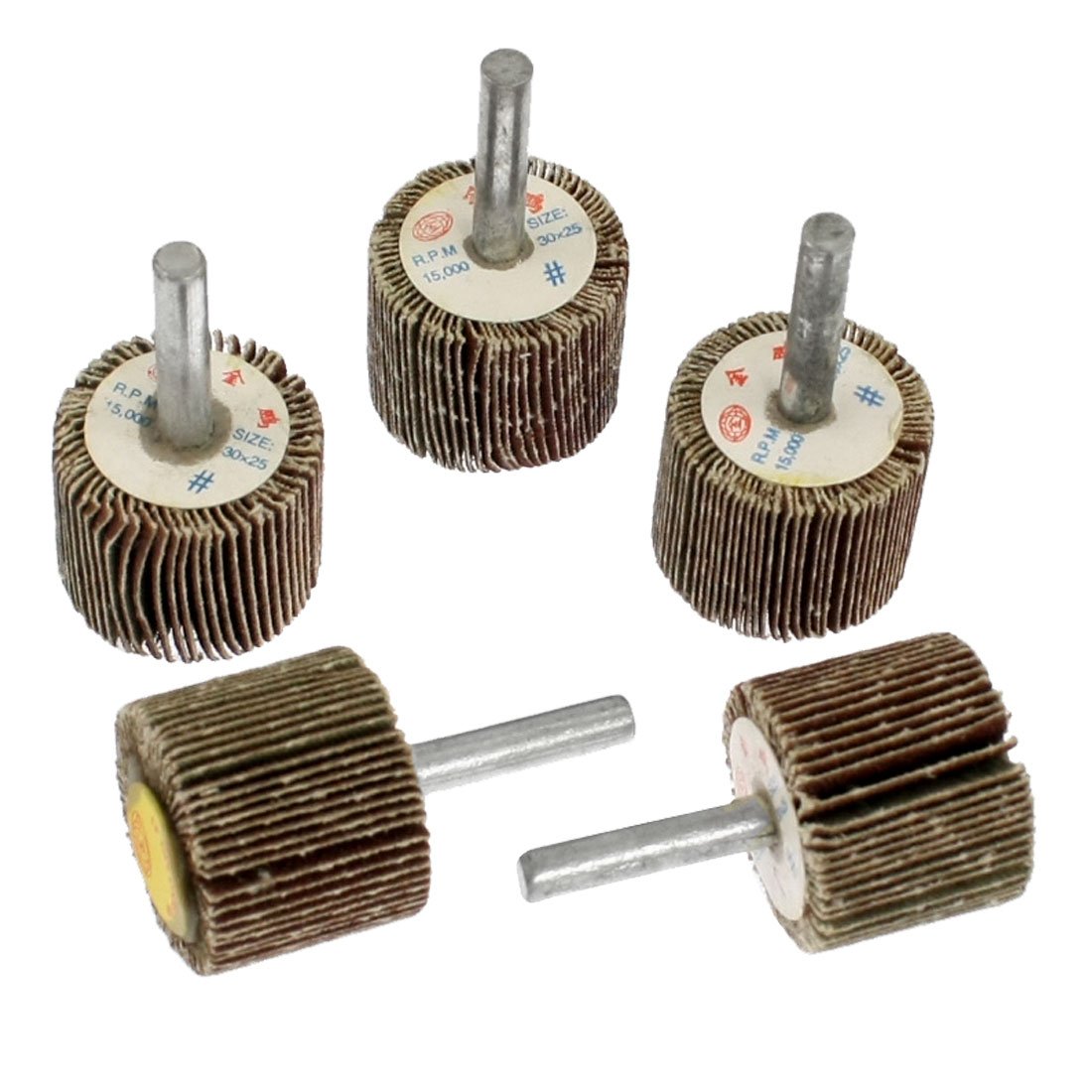 Sourcing Map Roue à Lamelles 30mm Tige 6mm Lot 5 Abrasive
