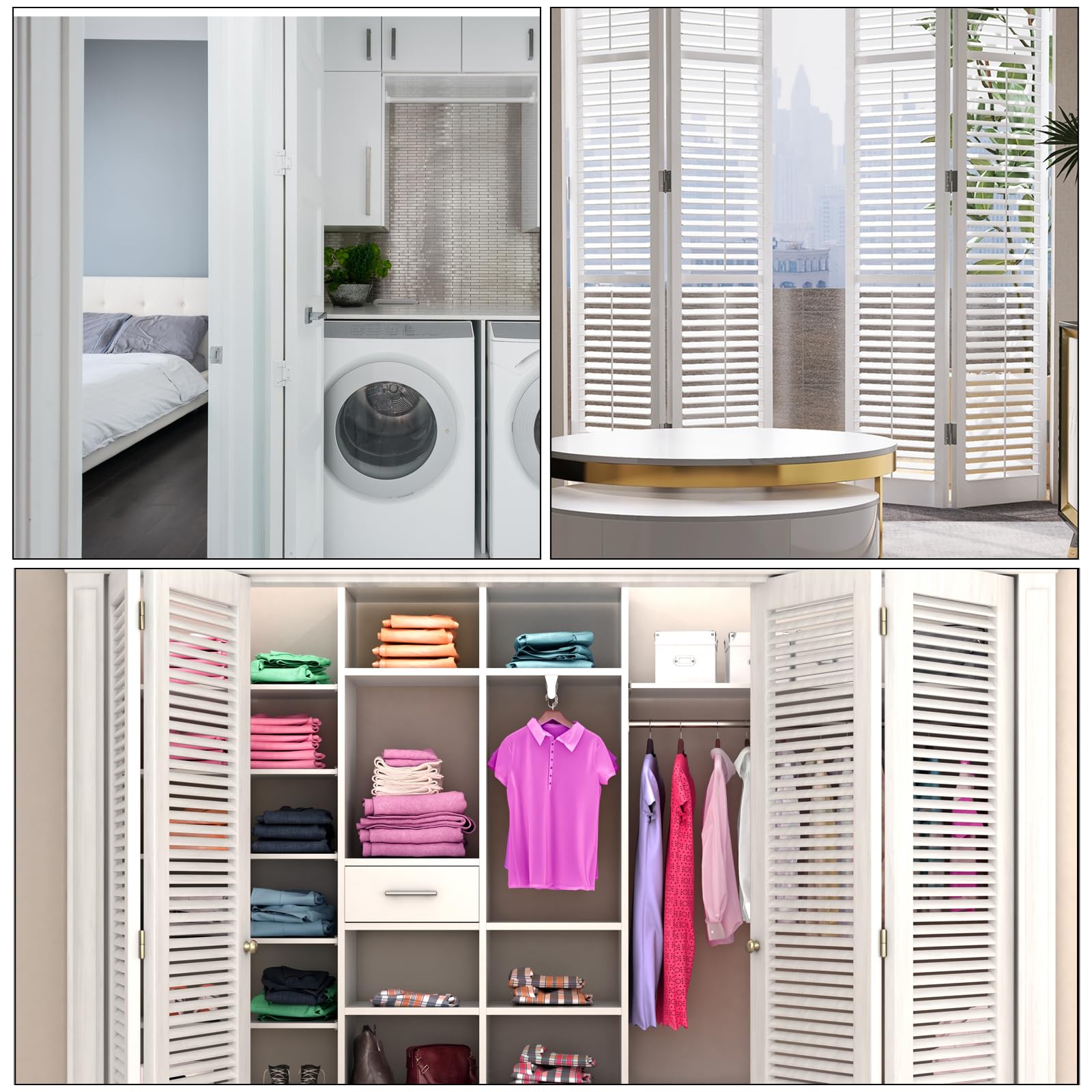 Sourcingmap Home & Garden Pivot Porte Pliante Argent Lot 4 Inox