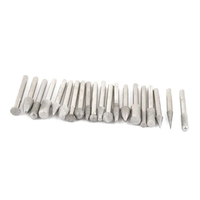 sourcing map Pointe Diamant Tige 6 mm Lot 20 Coffret