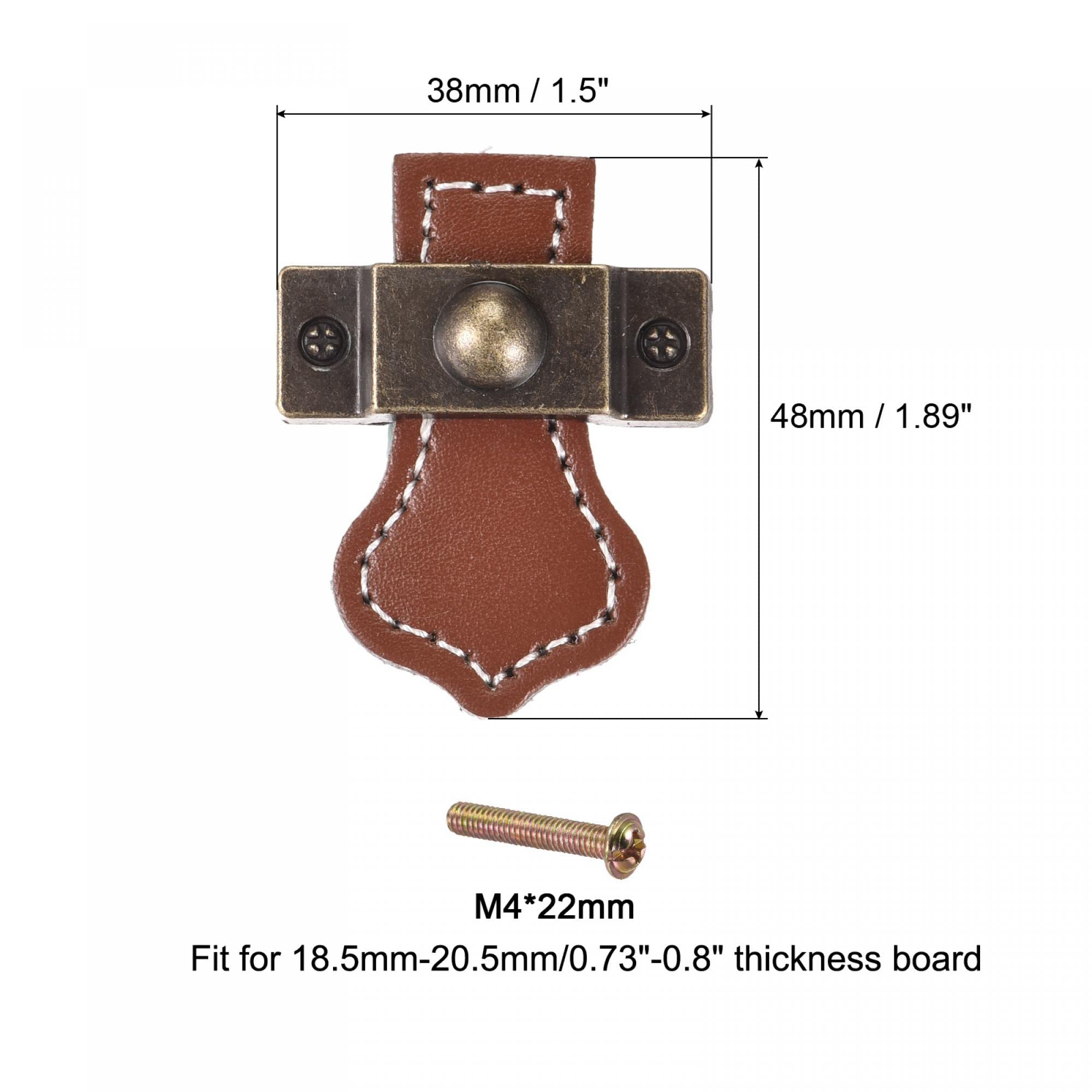 sourcing map boutons tiroir cuir marron 48mm lot 4