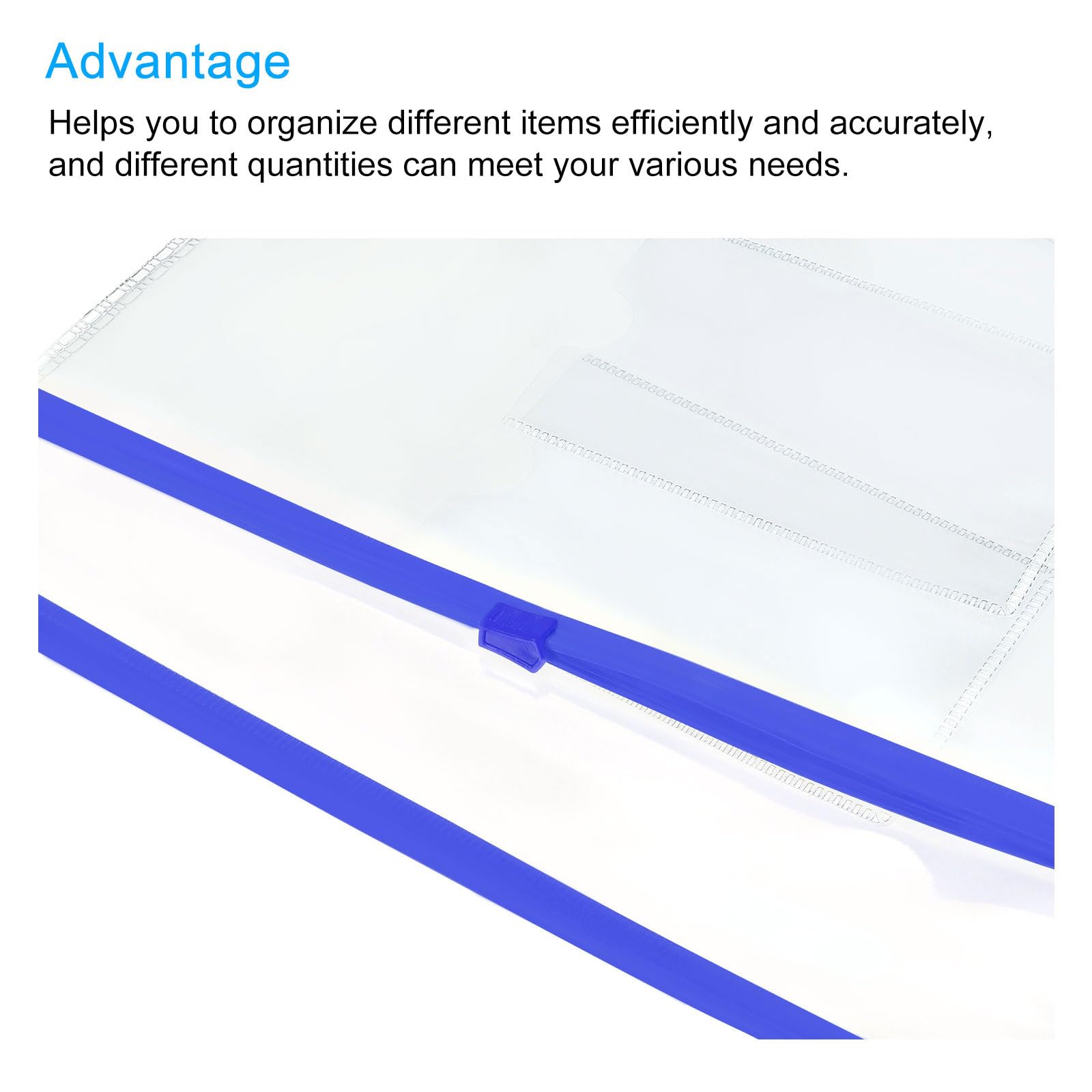 sourcing map A4 pochette zippée PVC bleue lot 40 imperméable
