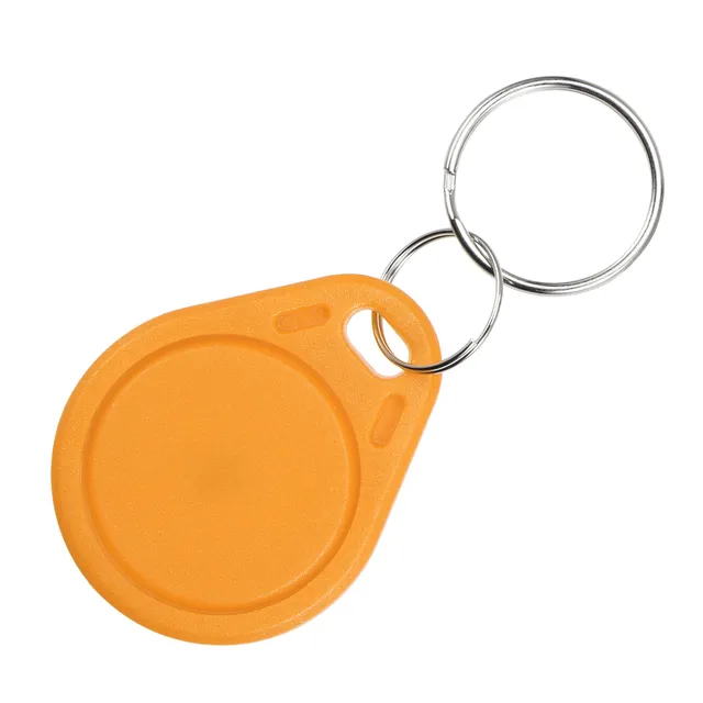 sourcing map Electronics porte-clés badge UID 13.56MHz jaune lot 10