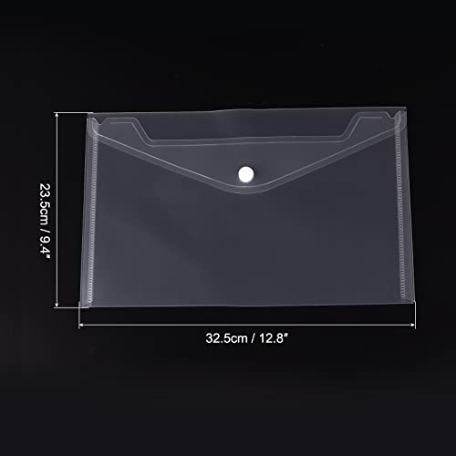 sourcing map pochette A4 bouton pression mate lot de 12